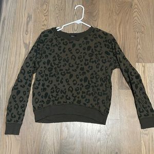Nordstrom Olive leopard sweatshirt
